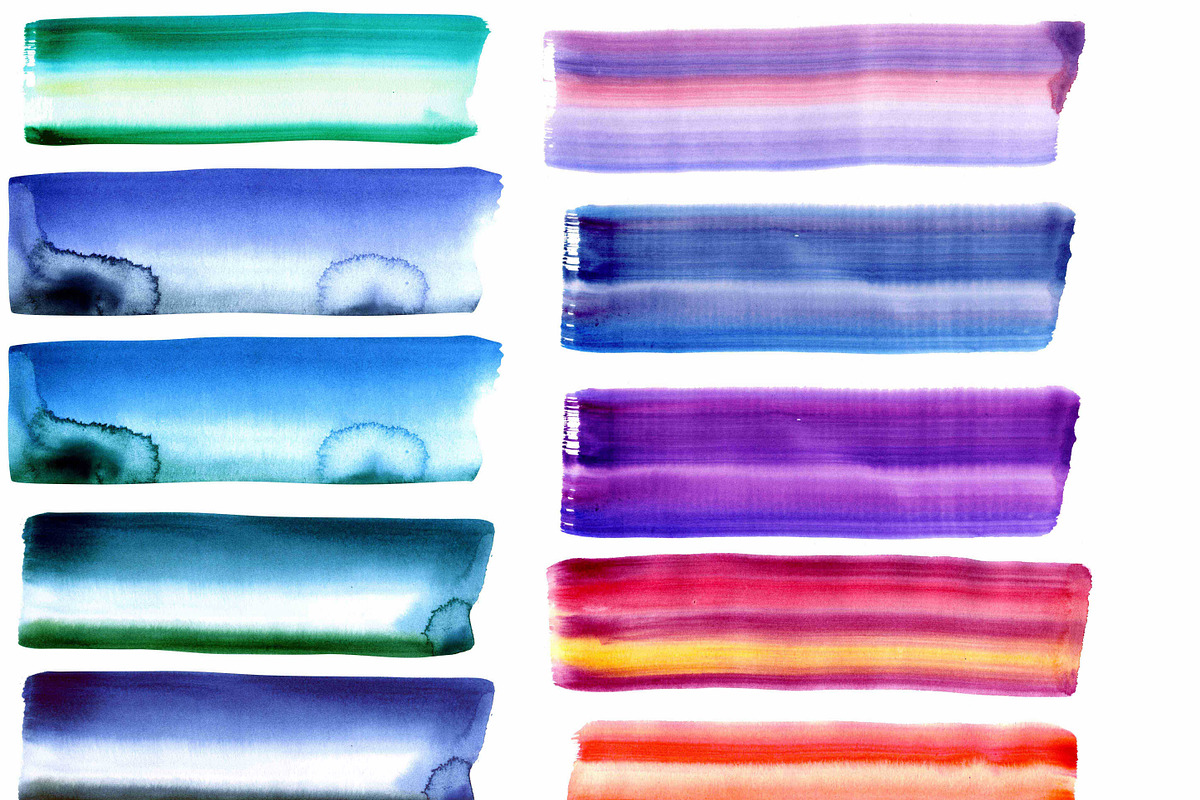 Watercolor Brushstrokes, a Texture Graphic by artabramova (Photo 7 of 9)