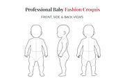 Baby Fashion Croquis Bundle, a Person Illustration by Shorena Fashion Draws (Thumbnail 2 of 11)