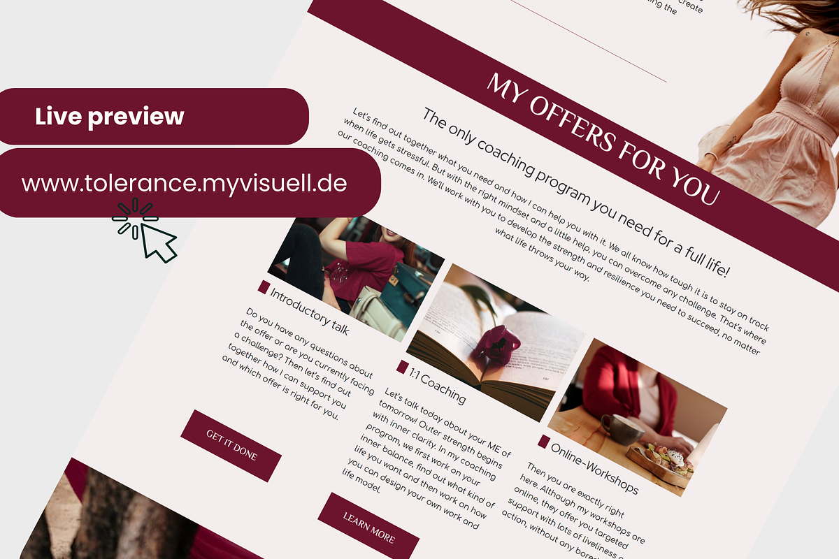 Feminine Wordpress Template Purple, a WordPress Template by myvisuell.de Webdesign (Photo 5 of 9)