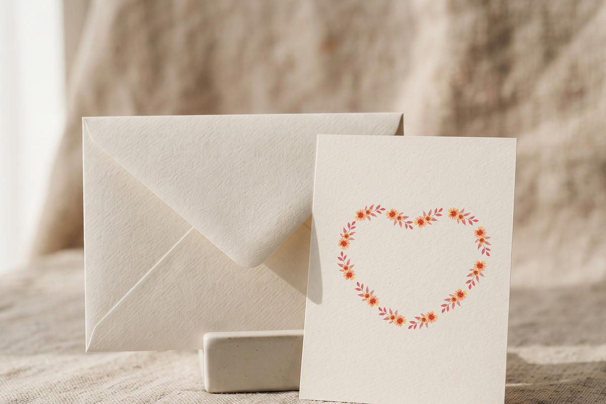 Fall Floral Heart Frames PNG, an Object Graphic by Nadia Semyroz (Photo 5 of 5)