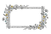 Rustic Floral Frame SVG Bundle, an Illustration by jahid234 (Thumbnail 25 of 31)
