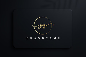 Letter YQ Handwritten Signature Logo