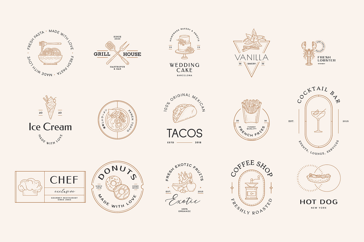 Food Logo Kit, a Branding & Logo Template by iStar Design (Photo 6 of 23)