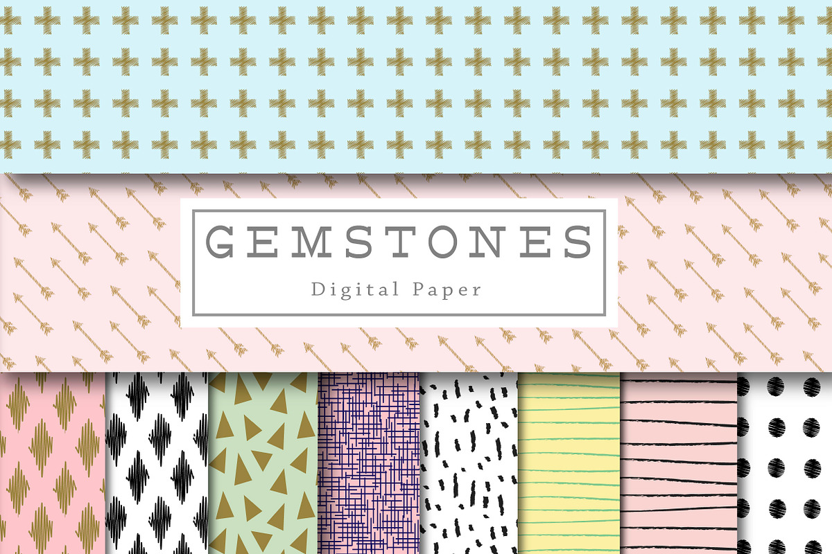 Gemstones Backgrounds, a Pattern Graphic by Clover & Lilly (Photo 3 of 5)