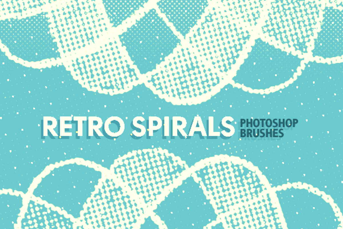 Retro Spirals Photoshop Brushes, a Brush Add-On by LydiaDistracted (Photo 1 of 4)