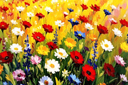 Field Of Wild Flowers, a Decorative Illustration by Sharon Schwalbe (Thumbnail 6 of 6)