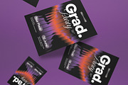 Black Graduation Party Invitation, an Invitation Template by graphicook (Thumbnail 2 of 3)