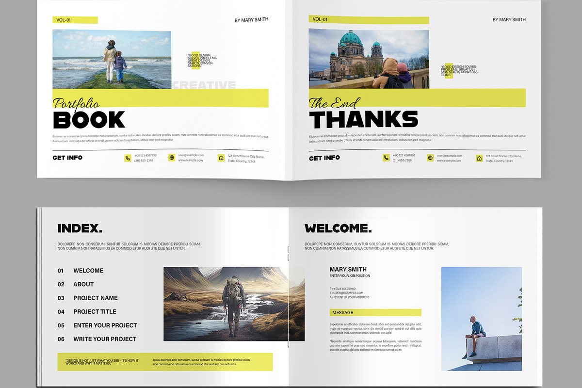 Minimalist Portfolio Magazine Layout preview 2
