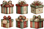 Whimsical Christmas Gift Box Clipart, an Illustration by Craft Nest (Thumbnail 7 of 8)