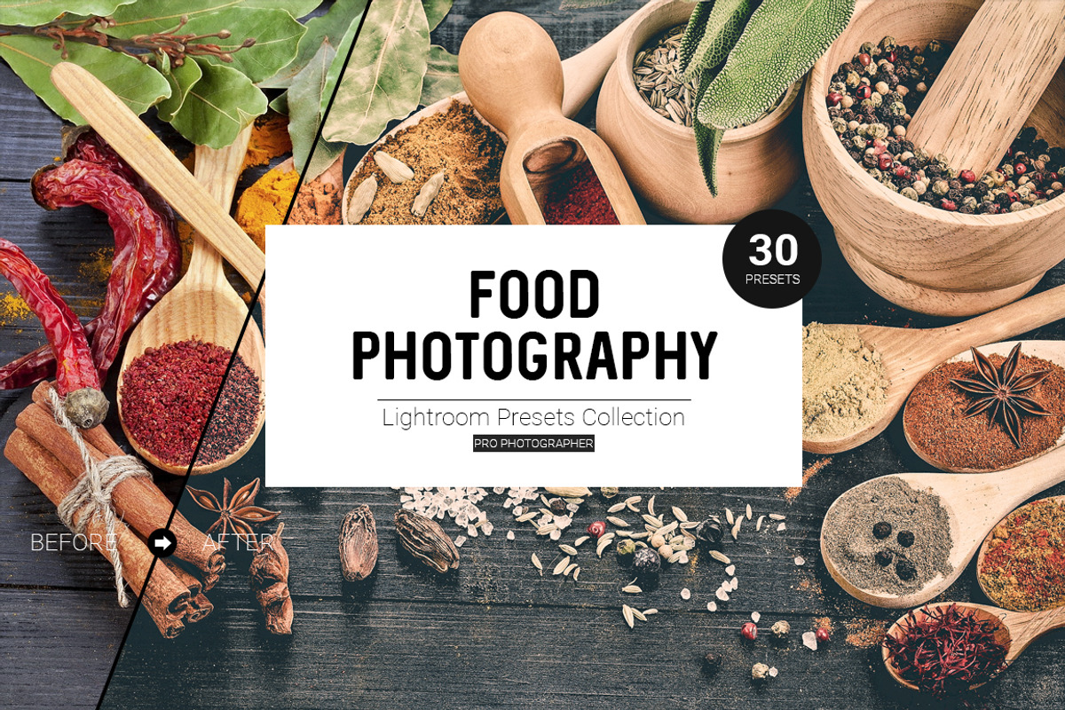Food Photography Lightroom Presets, an Action Add-On by Dikarte.Store (Photo 1 of 9)