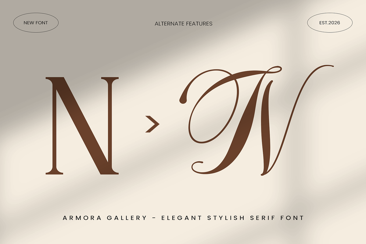 Armora Gallery – Elegant Serif Font, a Serif Font by Vampstudio (Photo 9 of 13)