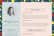 Floral Patern CV-Resume Template *C, a Resume Template by Showy68 Template (Thumbnail 4 of 5)
