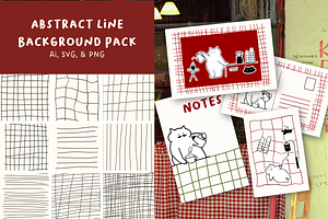 9 Abstract Line Background Pack