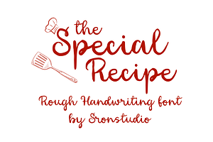 Special Recipe - Handwriting Font, a Script Font by Sronstudio