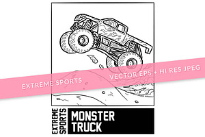 Extreme Monster Truck Coloring