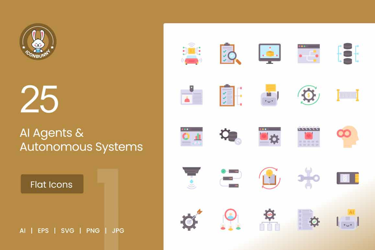 AI Agents & Autonomous Systems Icons, an Icon by IconBunny