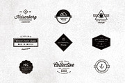 9 Vintage Typographic Logos, a Branding & Logo Template by Hustle Supply Co. (Thumbnail 1 of 2)