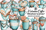 Valentine Coffee Clipart Bundle, an Illustration by SVGArt (Thumbnail 1 of 8)