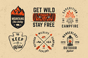 Outdoor Logo. Vintage Element Bundle, a Graphic by DenysHolovatiuk (Thumbnail 3 of 8)