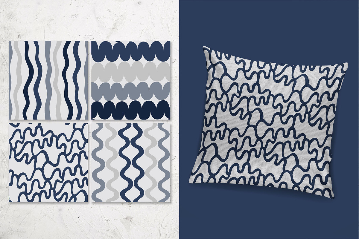 Wavy seamless patterns, a Pattern Graphic by pineart (Photo 6 of 6)