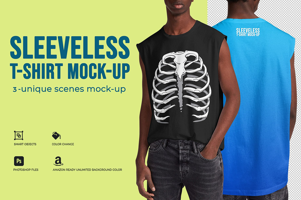 Sleeveless Shirt Mock-Up, a Shirt Mockup by Mock-up Store (Photo 1 of 7)