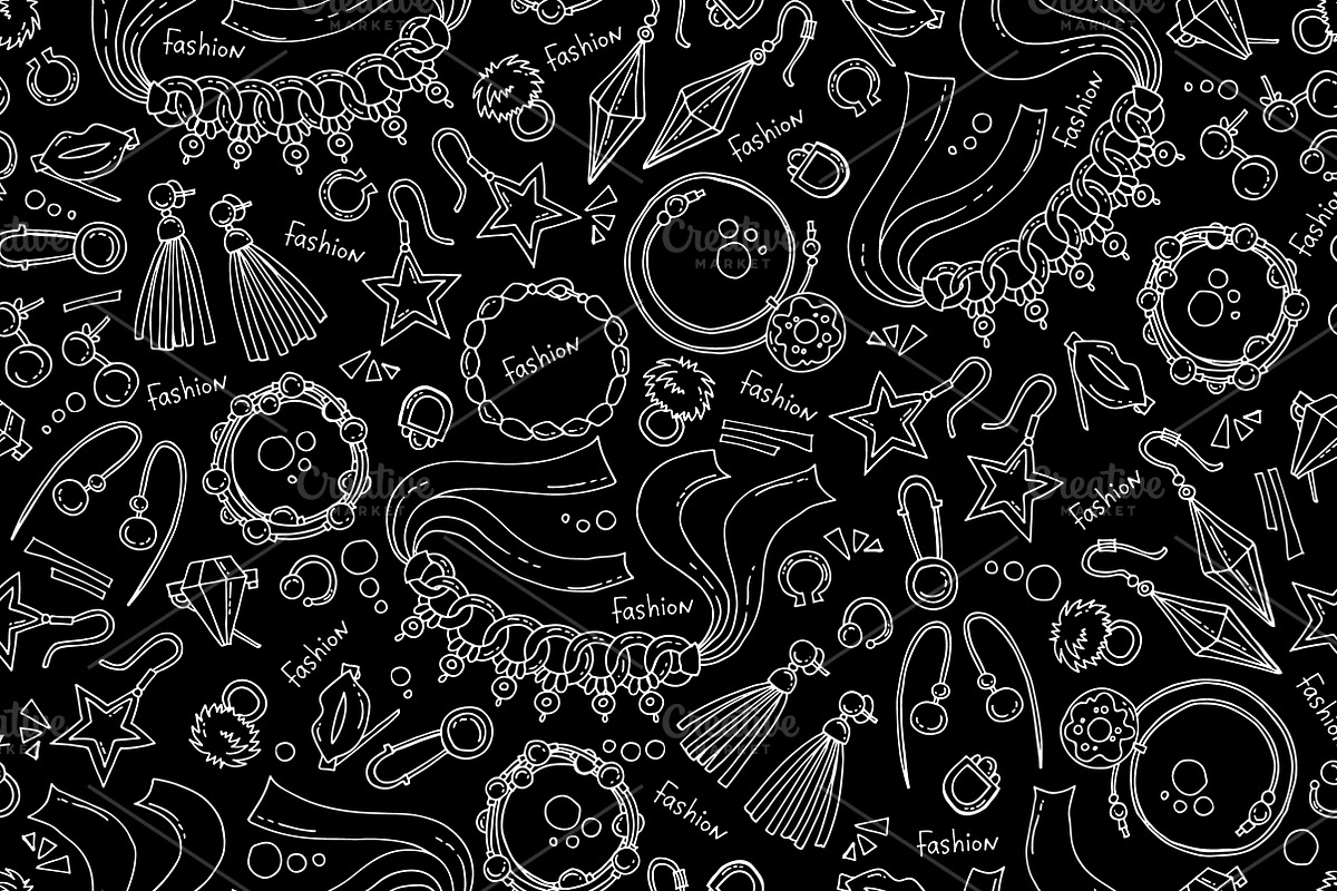Pattern on the theme of jewelry, a Pattern Graphic by Olga Chuklay (Photo 4 of 4)
