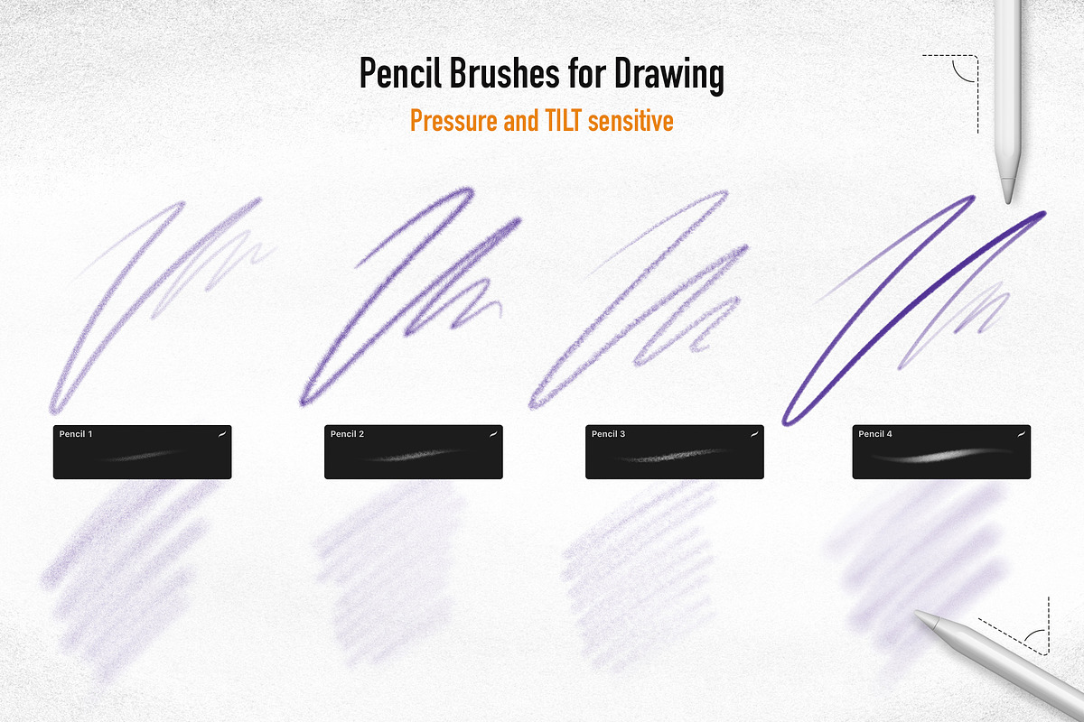 Pencils Procreate Brushes, a Brush Add-On by Andrew Skoch Design (Photo 2 of 12)