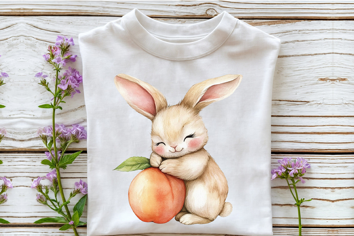 Watercolor Cute Peaches Garden Fruit, an Illustration by Rose Art (Photo 5 of 7)