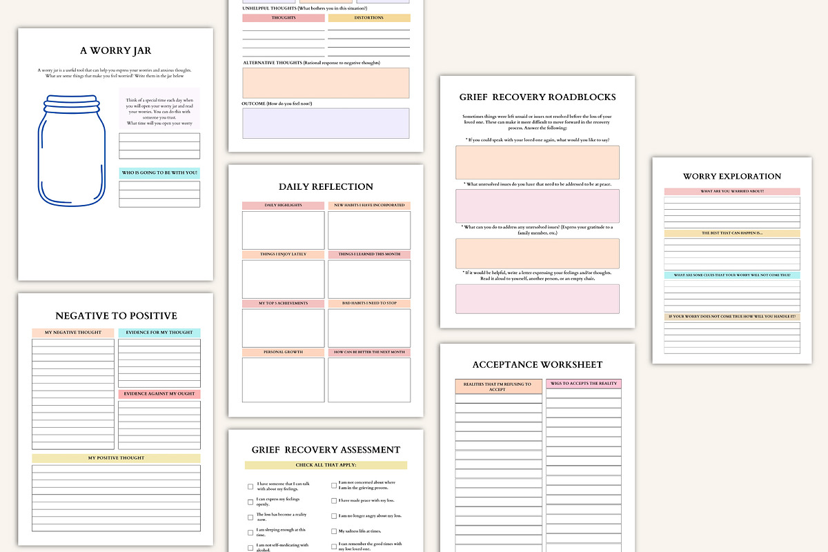 2026 Therapy Worksheet Mega Bundle preview 3
