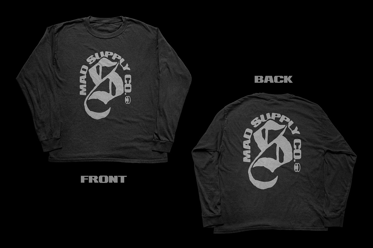 Vintage Long Sleeve T-Shirt Mockup, a Shirt Mockup by Mad Supply (Photo 2 of 4)