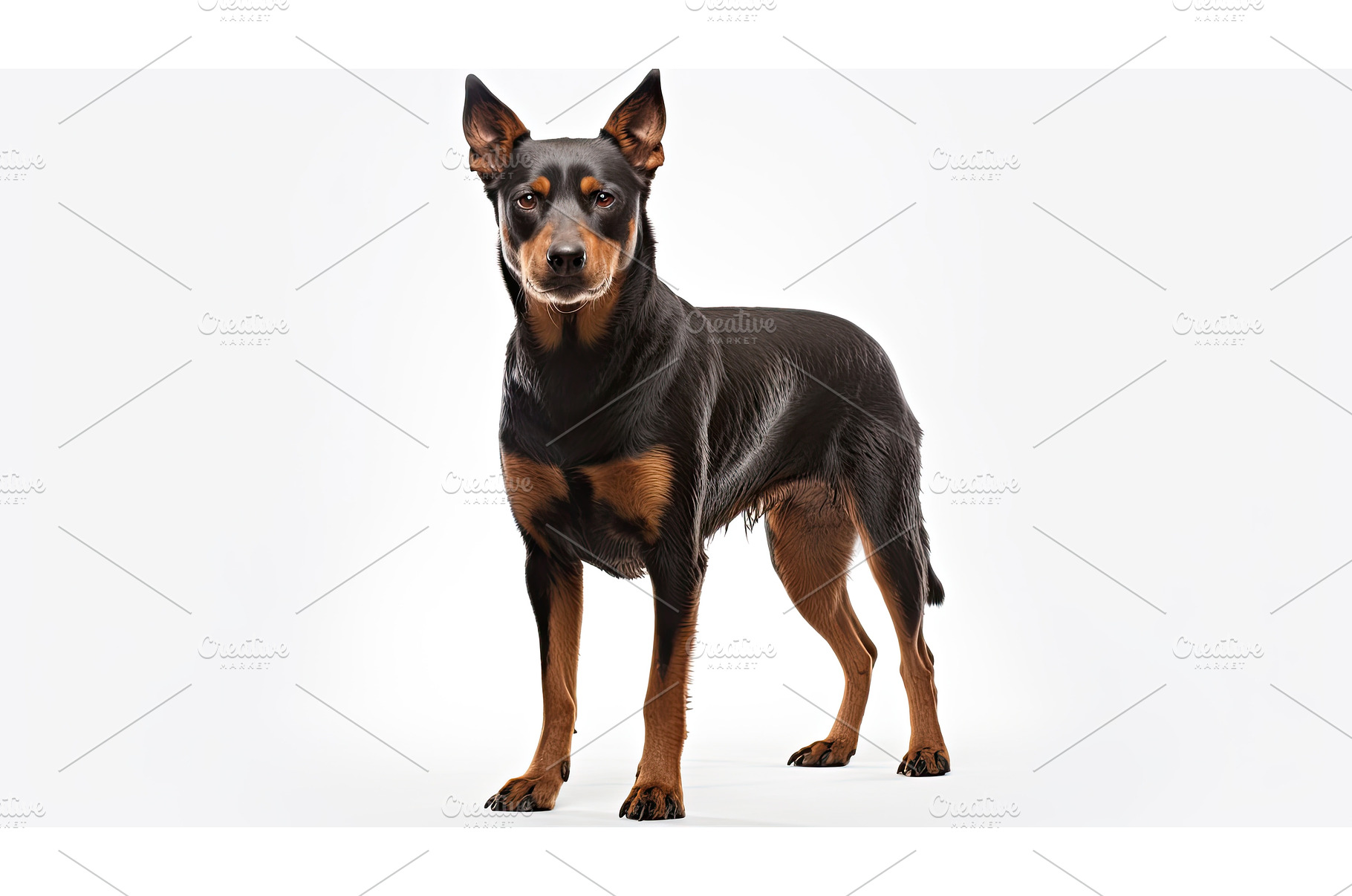 purebred dog isolated on white ai, an Animal Photo by pikepicture