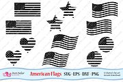 American flag SVG, an Object Graphic by PolpoDesign (Thumbnail 2 of 5)