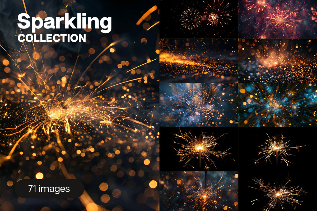 Sparkling - 71 images, a Holiday Photo by Handmadefont (Photo 1 of 13)