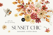 Sunset Chic- autumn collection, a Seasonal Illustration by AleksaArt (Thumbnail 1 of 12)