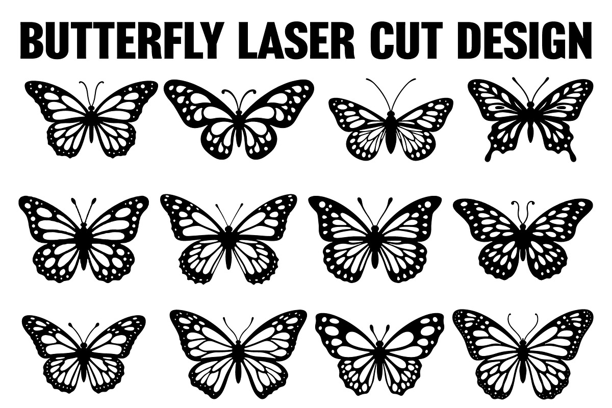butterfly laser cut design, an Illustration by Designer_Momina (Photo 1 of 13)