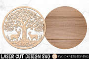 Tree Of Life Laser Cut SVG, an Object Graphic by Rose Art (Thumbnail 2 of 3)