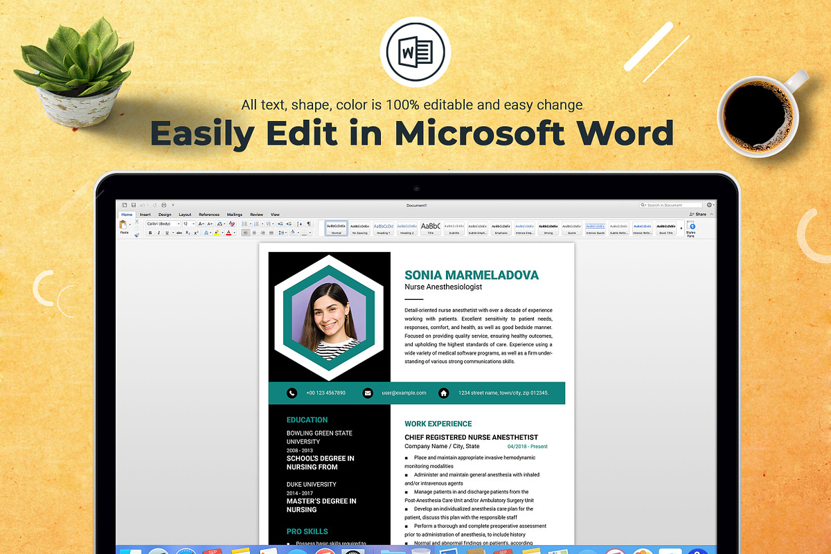 Chic Resume for Modern Careers, a Resume Template by ResumeInventor (Photo 4 of 7)