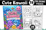 Cute Kawaii Coloring Pages, a Decorative Illustration by Design Station (Thumbnail 1 of 3)