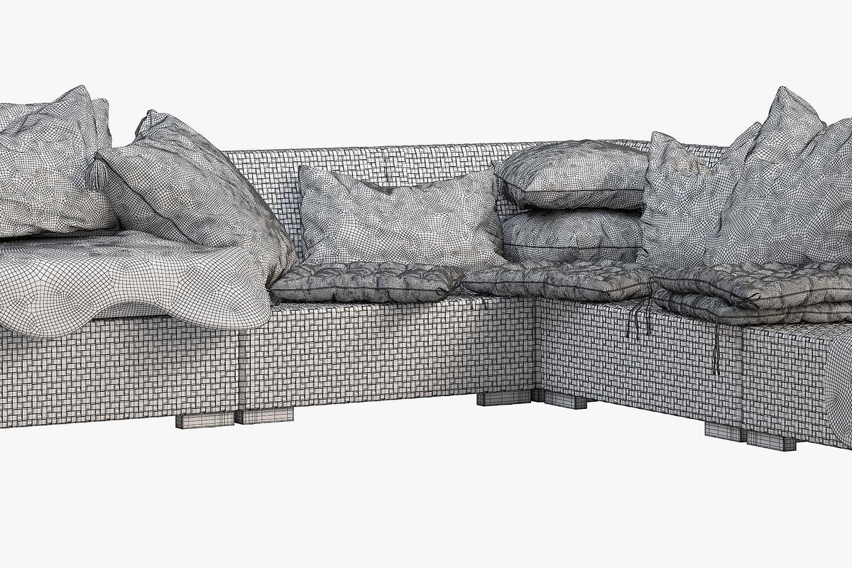 Brown Jordan 4M outdoor wicker sofa, a Furniture 3D Model by 3dmitruk (Photo 21 of 27)