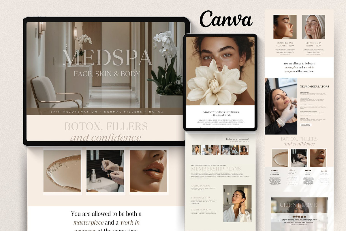 Luxury Medspa Website Template for Aesthetic Services