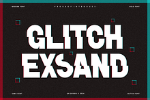 Glitch Exsand - Futuristic Font