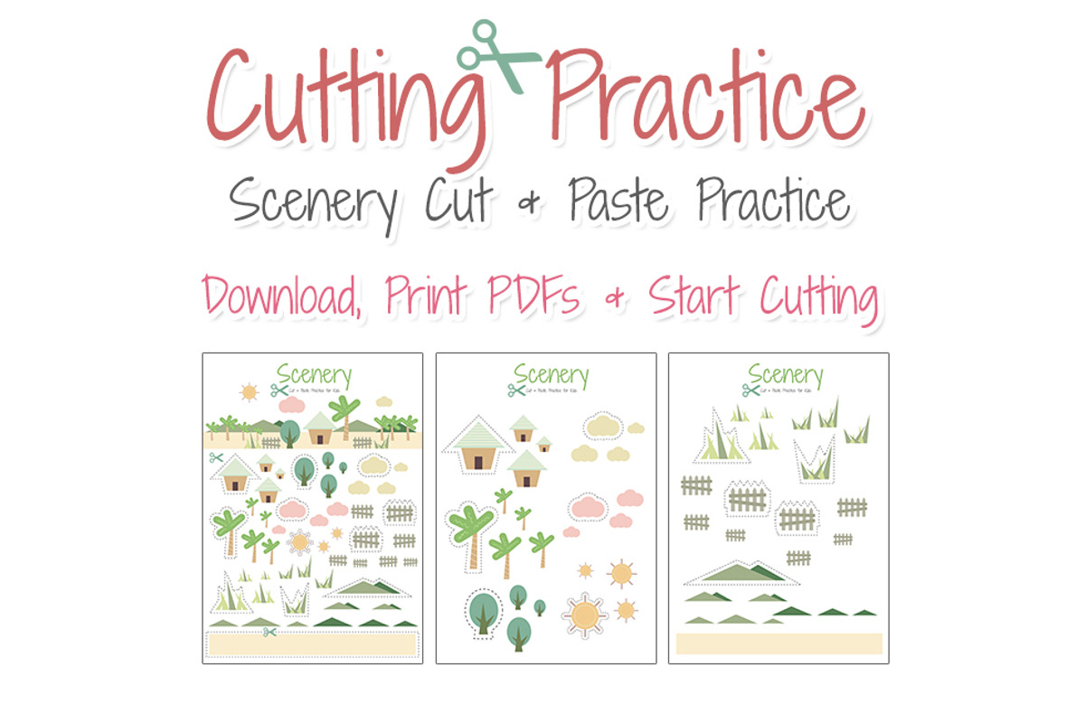 Cutting Practice for Kids Activities, an Education Illustration by TukTuk Design (Photo 4 of 5)