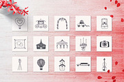 150 Hand Drawn Elements -Wedding-, a Decorative Illustration by Michael Rayback Design (Thumbnail 4 of 11)