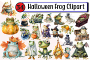 Halloween Frog Clipart, an Illustration by Design Market (Thumbnail 1 of 6)