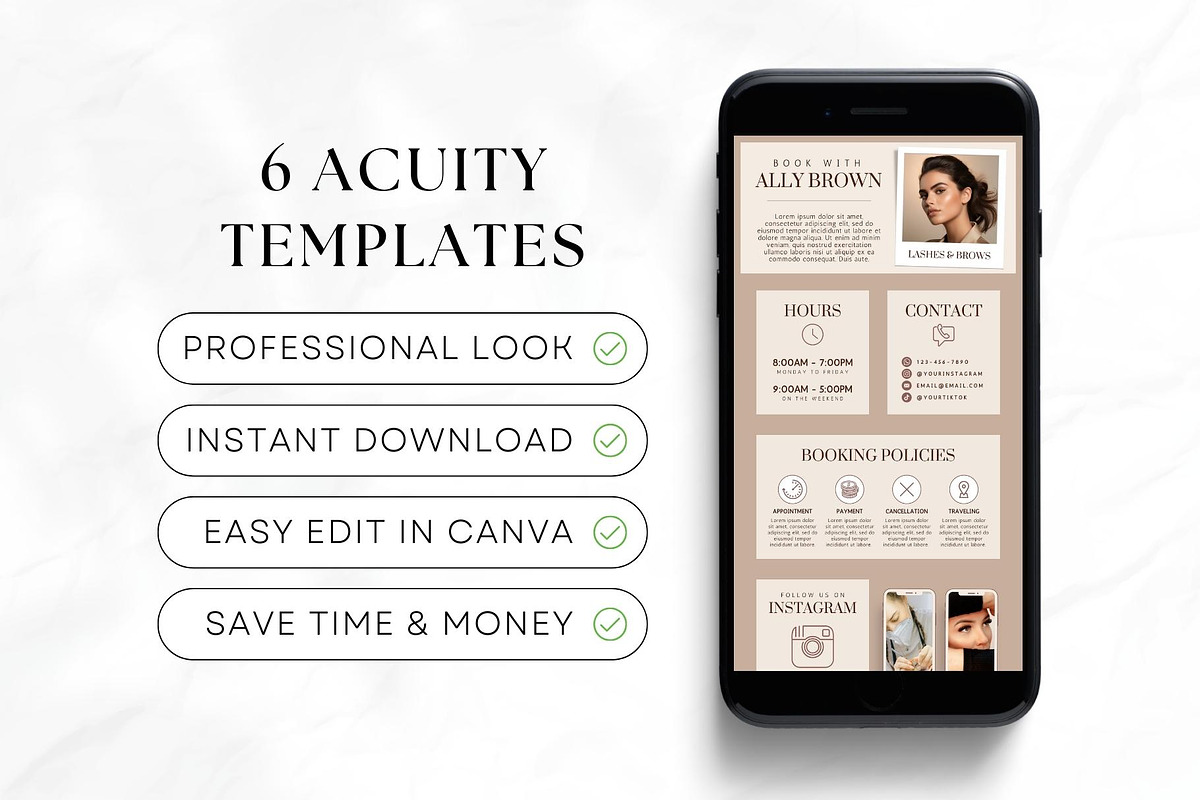 Lash Tech Acuity Scheduling • Canva, a Websites & App Template by OniriqveDesigns (Photo 6 of 8)