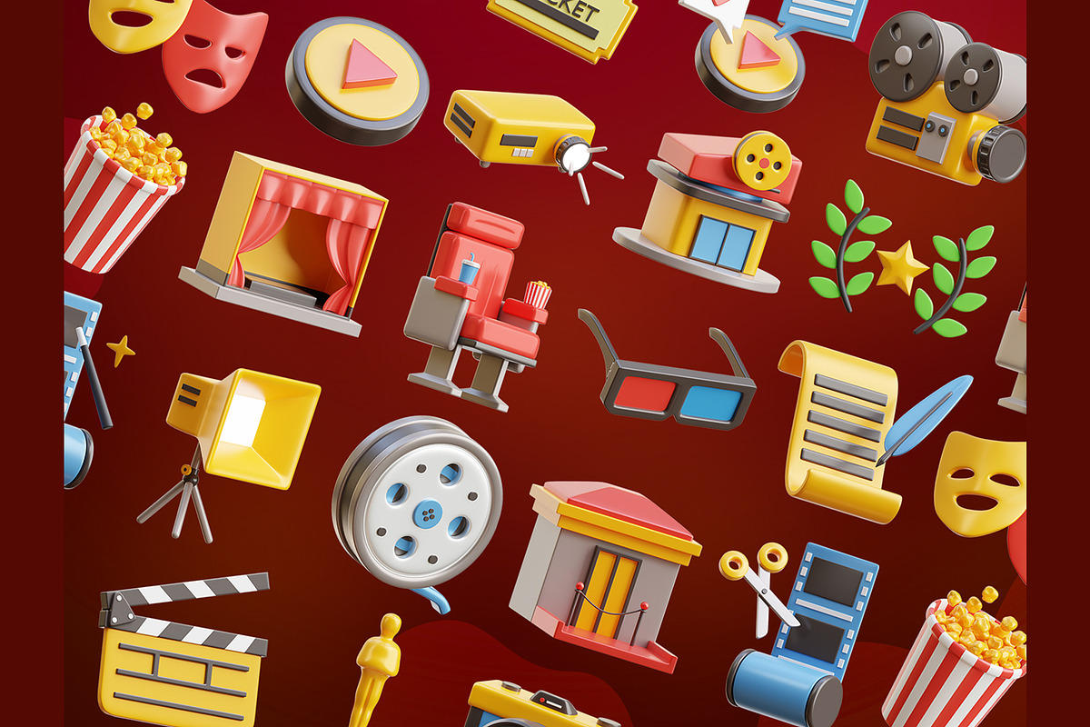 Cinema 3D Icons, an Object 3D Model by Rakata Studio (Photo 6 of 7)