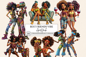 BEST FRIENDS CLIPART PACK, a Person Illustration by Daring Digies
