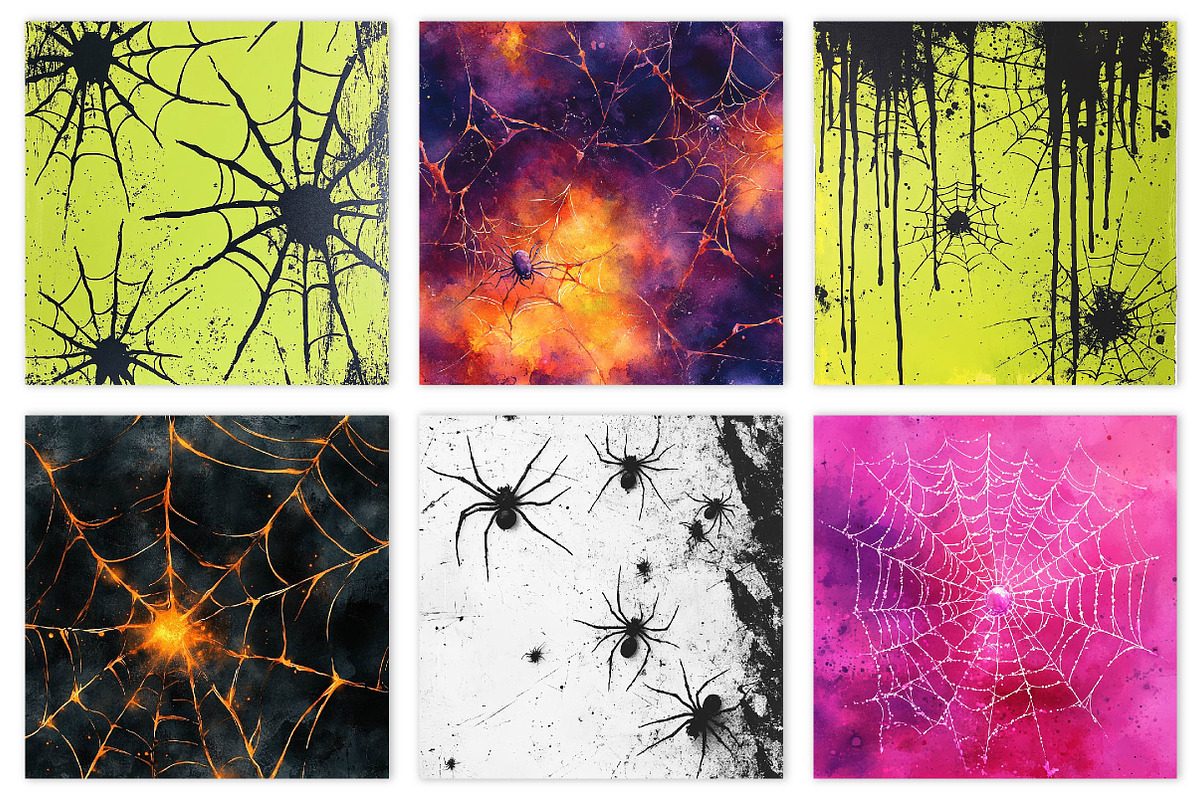 Spiderweb Digital Paper, an Illustration by Dream Creation (Photo 3 of 5)