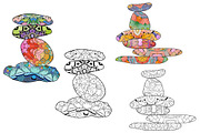 Sea stone pyramids for coloring, an Object Illustration by Watercolor fantasy (Thumbnail 5 of 8)