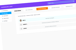 Interview App Dashboard Template